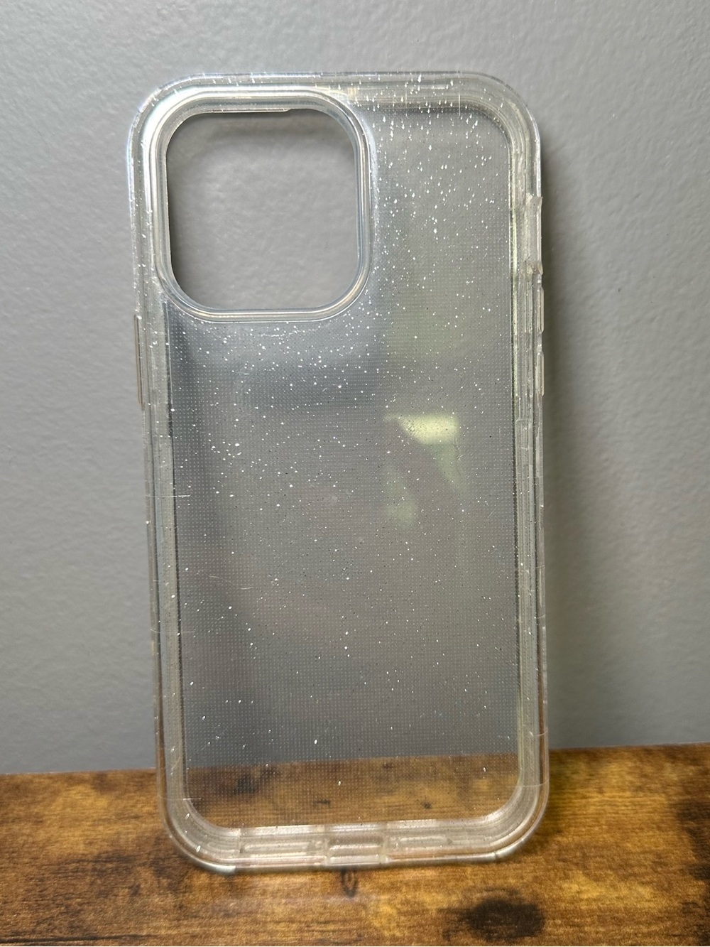 Clear sparkly iPhone 14 Pro Max Case (two pieces)